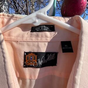 Vintage Nob Hill SF Men's Peach Shirt- XL